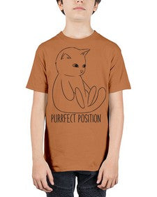 Purrfect Position - cats - Youth Tee Unisex
