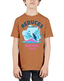 Reduces the Paint of Mental Health 495# - yoga - Youth Tee Unisex
