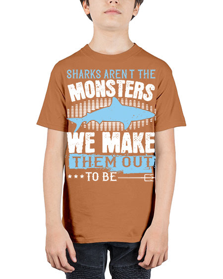 Sharks arent the monsters we make them out to be Style 26# - shark-fish - Youth Tee Unisex