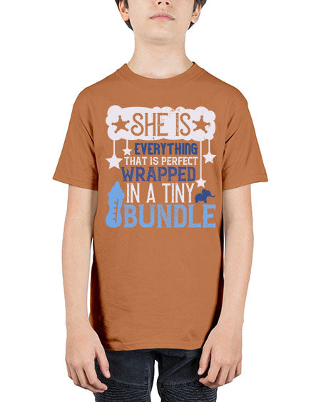 She is everything that is perfect wrapped in a tiny bundle Style 445# - baby - Youth Tee Unisex