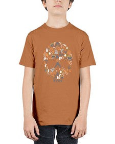 Skull 1068# - skull and bones - Youth Tee Unisex