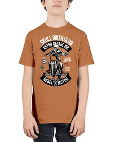 Skull Biker Club 1050# - skull and bones - Youth Tee Unisex