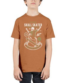 Skull Skater 1064# - skull and bones - Youth Tee Unisex