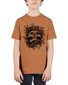 Snake Skull 1095# - skull and bones - Youth Tee Unisex