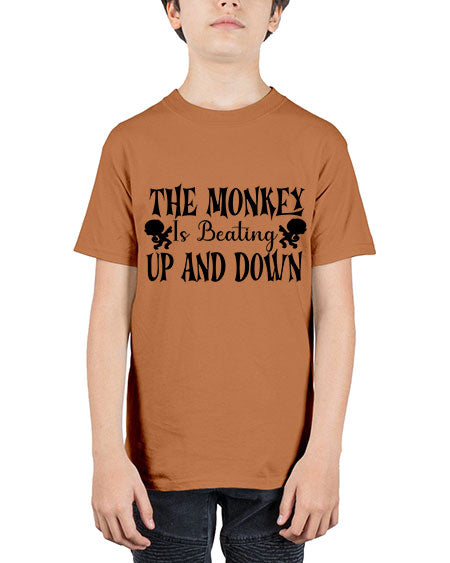 The monkey is beating up  - monkey - Youth Tee Unisex