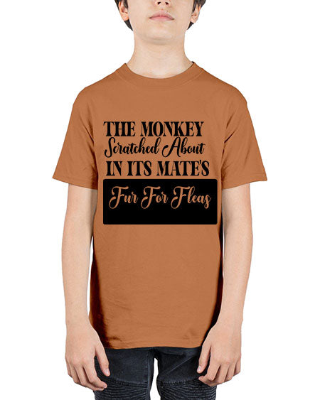 The monkey scratched about in  - monkey - Youth Tee Unisex