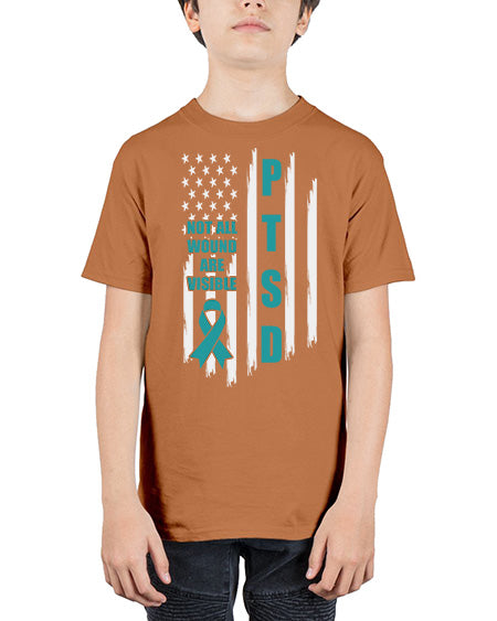 Veteran Not All Wounds Are 5# - PTSD - Youth Tee Unisex