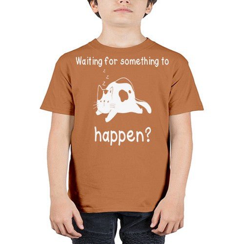 Waiting For Something Sleeping Cat 285# - anime - Youth Tee Unisex