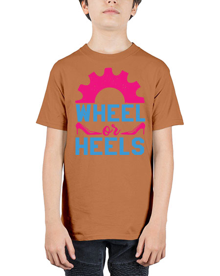 Wheel or Heels Style 238# - baby shower - Youth Tee Unisex