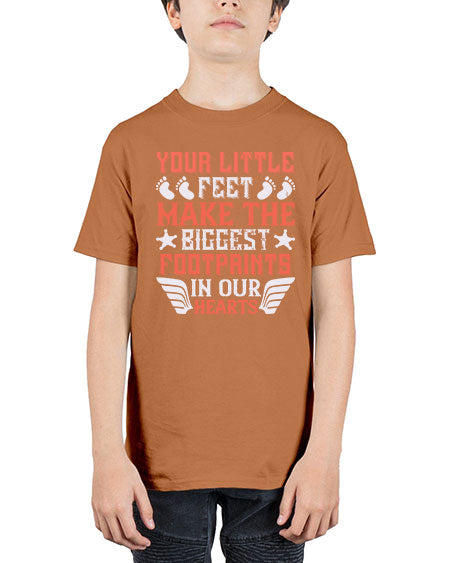 Your little feet make the biggest footprints in our hearts Style 479# - baby - Youth Tee Unisex