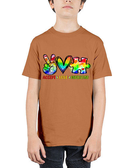 accept love understand - autism - Youth Tee Unisex