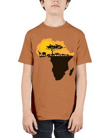 africa with animals - black words and phrases - Youth Tee Unisex