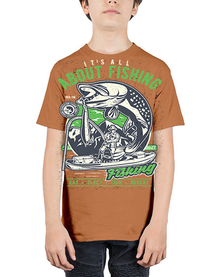all about fishing cs 67# - shark-fish - Youth Tee Unisex