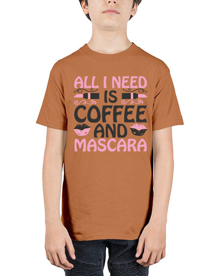 all i need is coffee and mascara Style 165# - beauty - fashion - Youth Tee Unisex