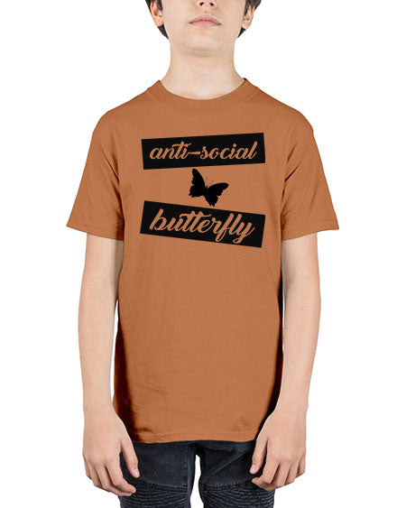 anti social butterfly - butterfly - Youth Tee Unisex