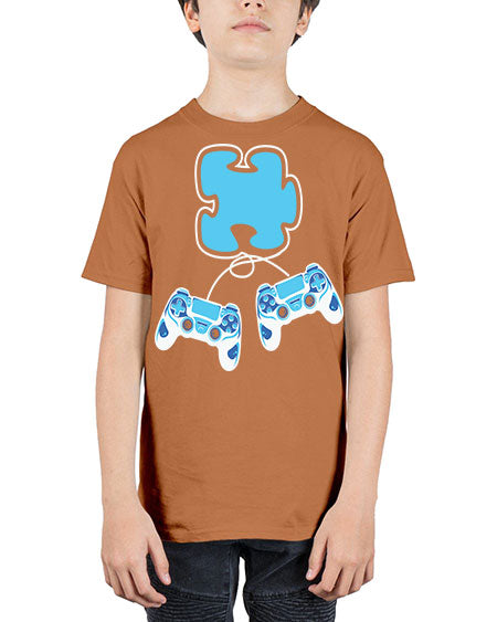 autism awareness gamer puzzle piece 11# - autism - Youth Tee Unisex