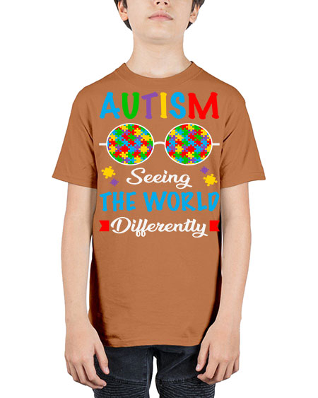 autism seeing the world differently 51# - autism - Youth Tee Unisex