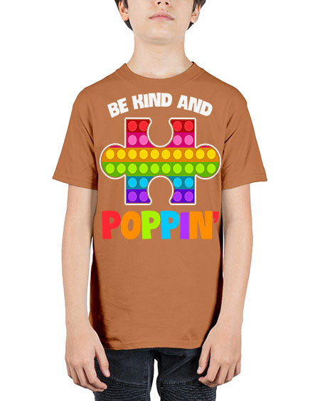 be kind and poppin autism 63# - autism - Youth Tee Unisex
