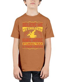 believe me my children have more stamina than a power station 67# - parents day - Youth Tee Unisex