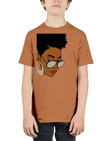 black afro 44# - black girls or women - Youth Tee Unisex