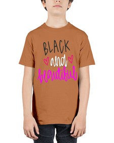black and beautiful color 252# - black words and phrases - Youth Tee Unisex