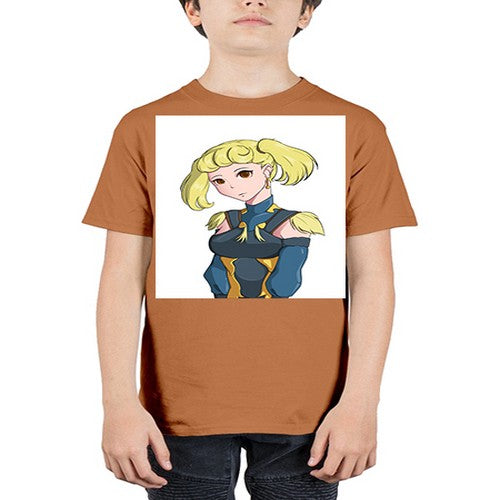blonde girl wearing royal dress 30# - anime - Youth Tee Unisex