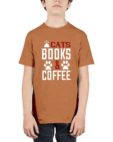 cats books and coffee Style 38# - cats - Youth Tee Unisex
