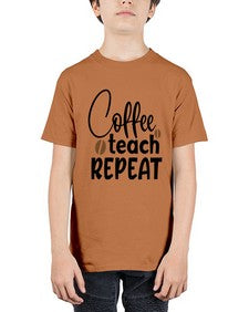 coffee teach repeat Style 106# - teacher - Youth Tee Unisex