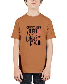 curvy hips red lips 361# - sassy - Youth Tee Unisex