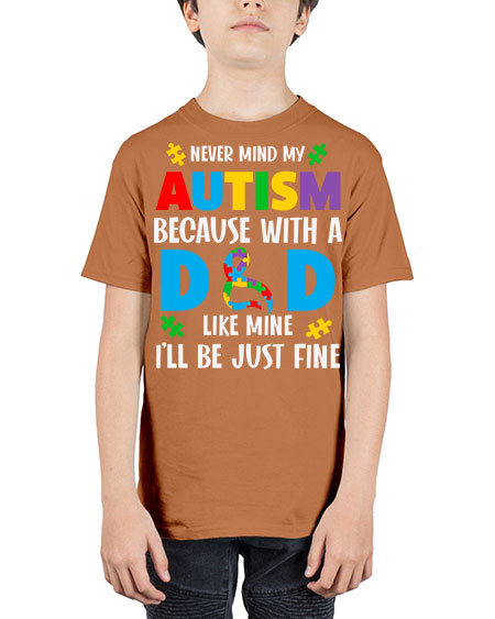 dad autism never mind my 75# - autism - Youth Tee Unisex