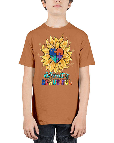 different is beautiful - autism - Youth Tee Unisex