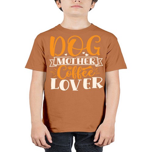 dog mother coffee lover 87# - dogs - Youth Tee Unisex
