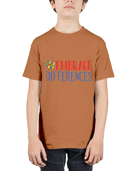 embrace differences Style 13# - autism - Youth Tee Unisex