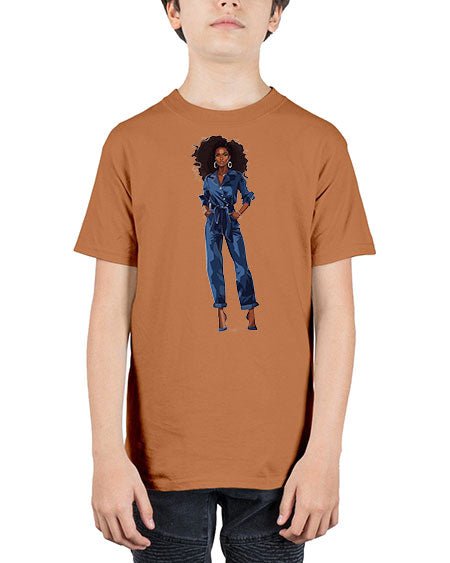 fashion girl in indigo 44# -  fashion - Youth Tee Unisex