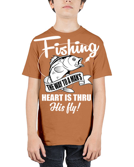fishing 24# - shark-fish - Youth Tee Unisex