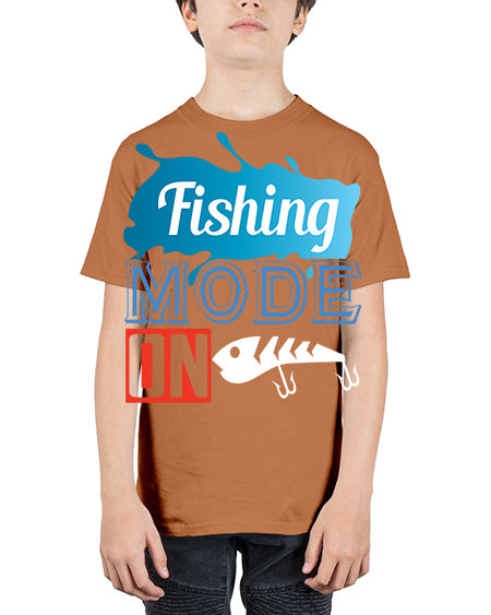 fishing mode on png 77# - shark-fish - Youth Tee Unisex