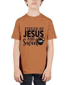 fueled by jesus and sweet tea 990# - tea - Youth Tee Unisex
