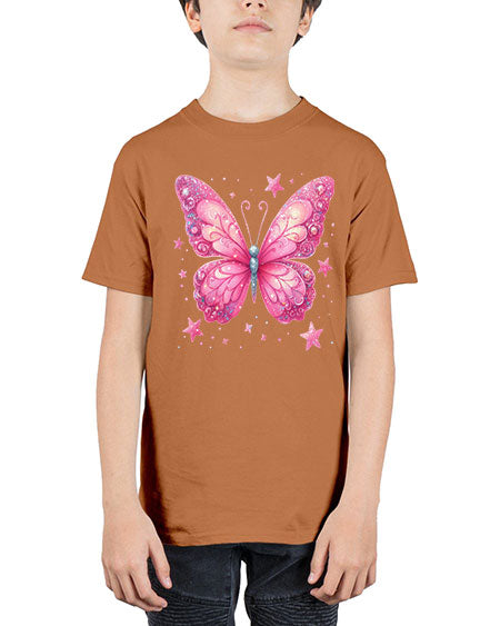glitter butterfly 16# - butterfly - Youth Tee Unisex