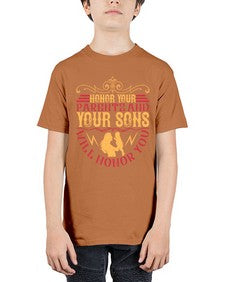 honor your parents and your sons will honor you 282# - parents day - Youth Tee Unisex