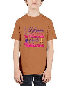 i believe in mermaids and unicorns 171# - unicorn - Youth Tee Unisex
