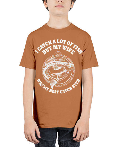 i catch a lot of fish 85# - shark-fish - Youth Tee Unisex