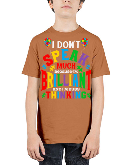 i dont speak much autism 91# - autism - Youth Tee Unisex