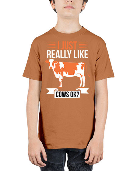 i just really like cows ok Style 3# - cow - Youth Tee Unisex