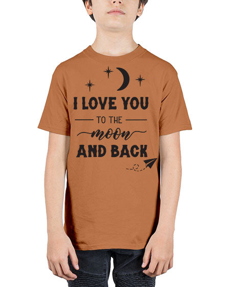 i love you to the moon and back 5# - moon - Youth Tee Unisex