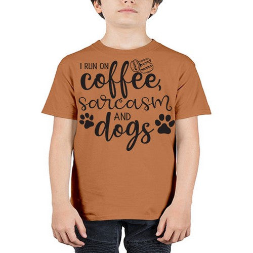 i run on coffee, sarcasm and dogs 172# - dogs - Youth Tee Unisex