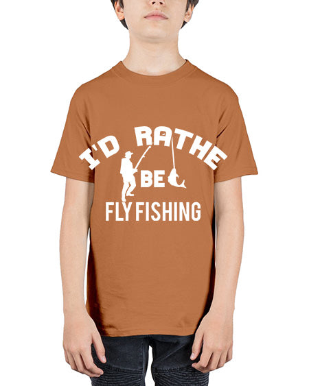 id rather be fly fishing 11# - shark-fish - Youth Tee Unisex
