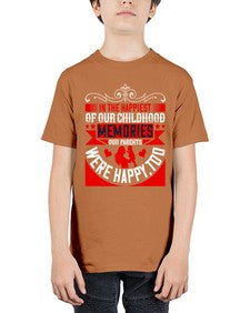 in the happiest of our childhood memories our parents were happy too 343# - parents day - Youth Tee Unisex