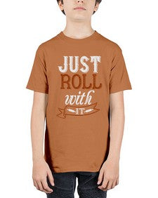 just roll with it 295# - cooking - Youth Tee Unisex