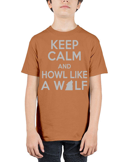 keep calm and howl like a wolf - wolf - Youth Tee Unisex