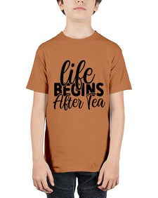 life begins after tea 1297# - tea - Youth Tee Unisex